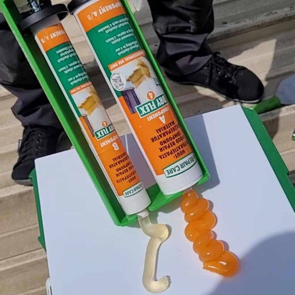 DRY FLEX® auf ein Mischbrett dosieren